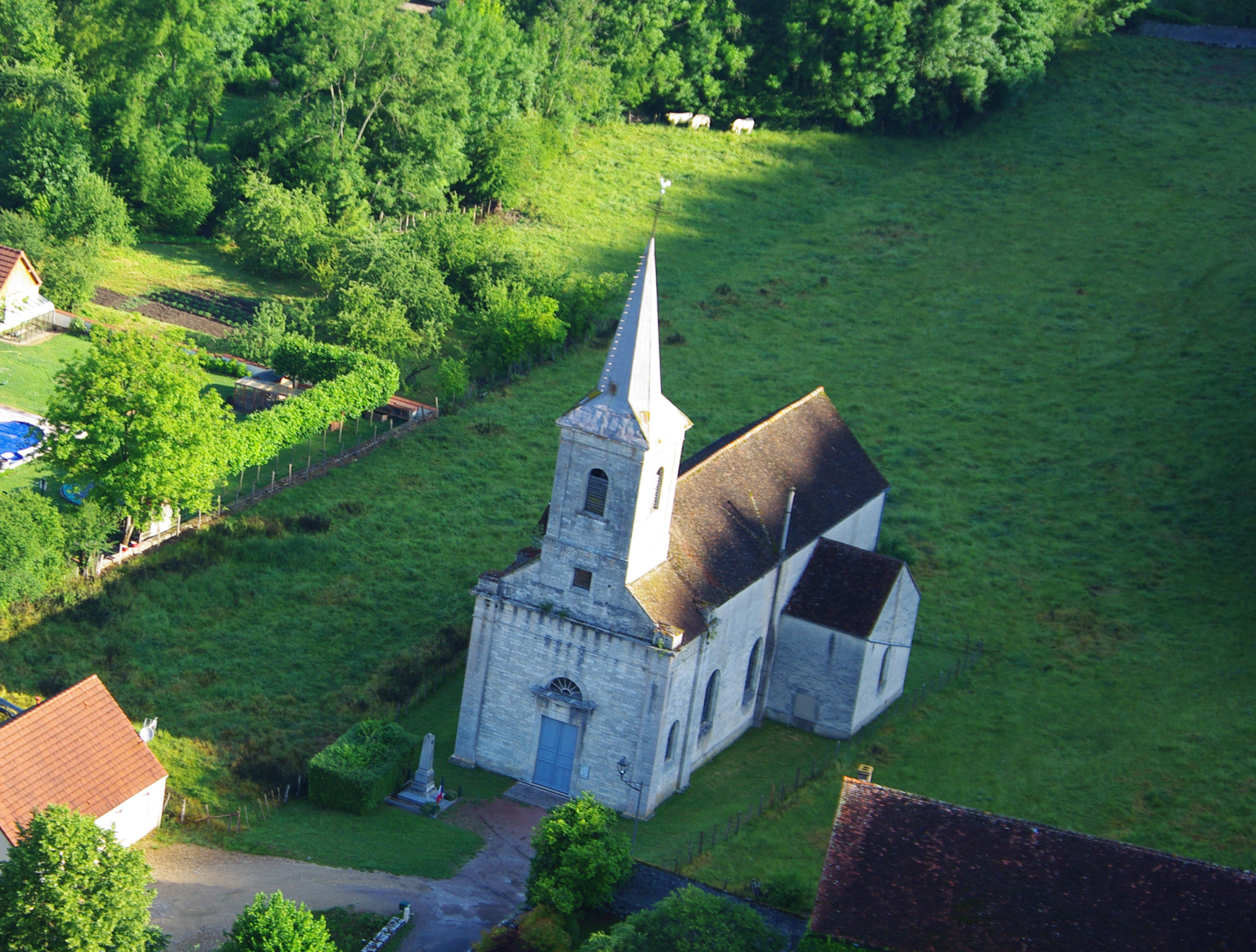 L'église vue du ciel